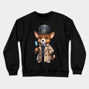 Cute Detective Dog Crewneck Sweatshirt